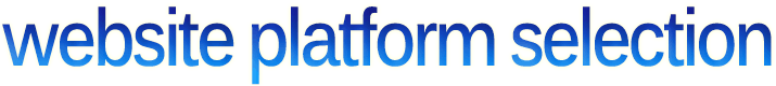 website platform selection